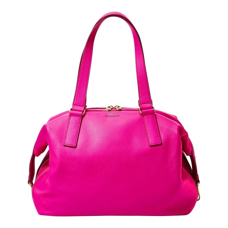 Fossil Ladies Preston Large Hot Pink Satchel