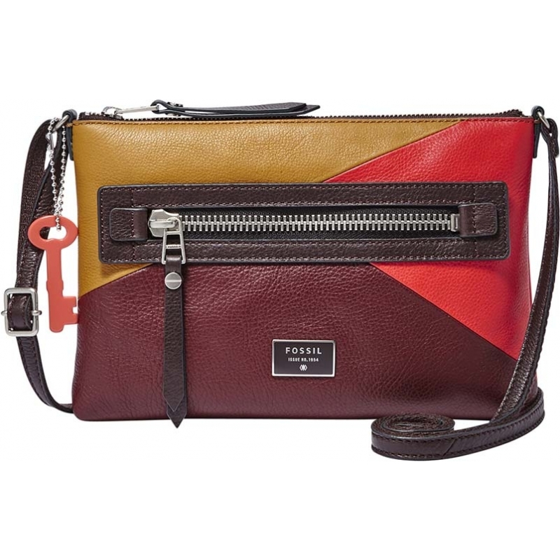 Fossil Ladies Dawson Mini Red Multicolour Cross Body Bag